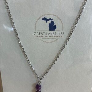 Genuine amethyst necklace.